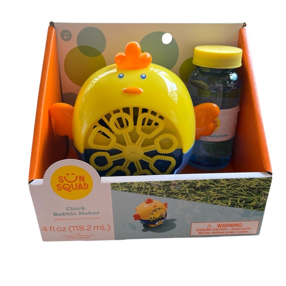 Yellow Chick Bubble Maker with Solution